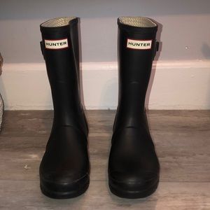 black hunter rain boots